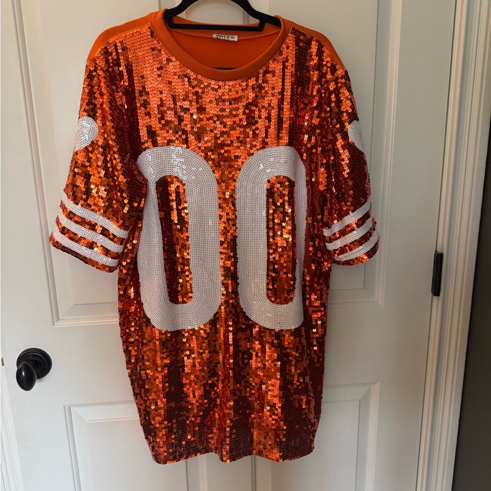 Sequin Orange UTK Gameday Dress
